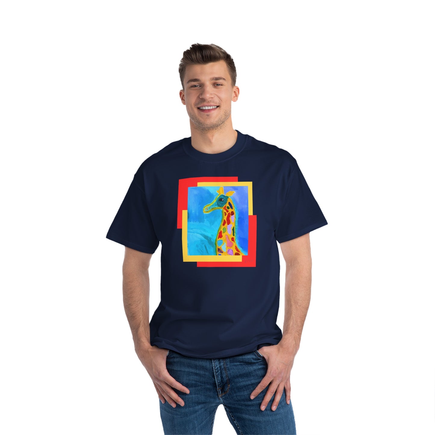 Beefy-T® Short-Sleeve - giraffe