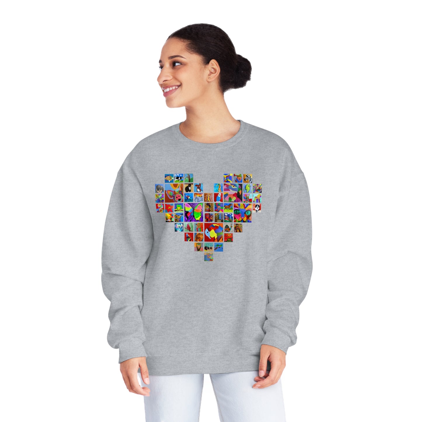 Crewneck Sweatshirt - "Mom's Heart" collage