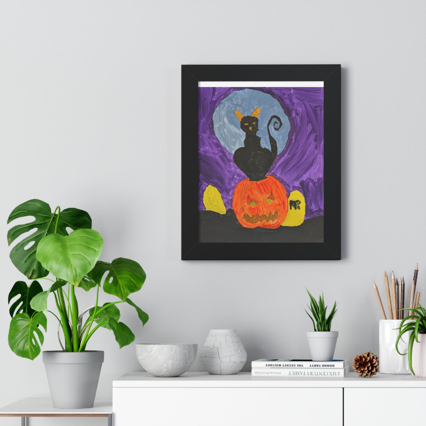 Framed Print - Halloween Cat