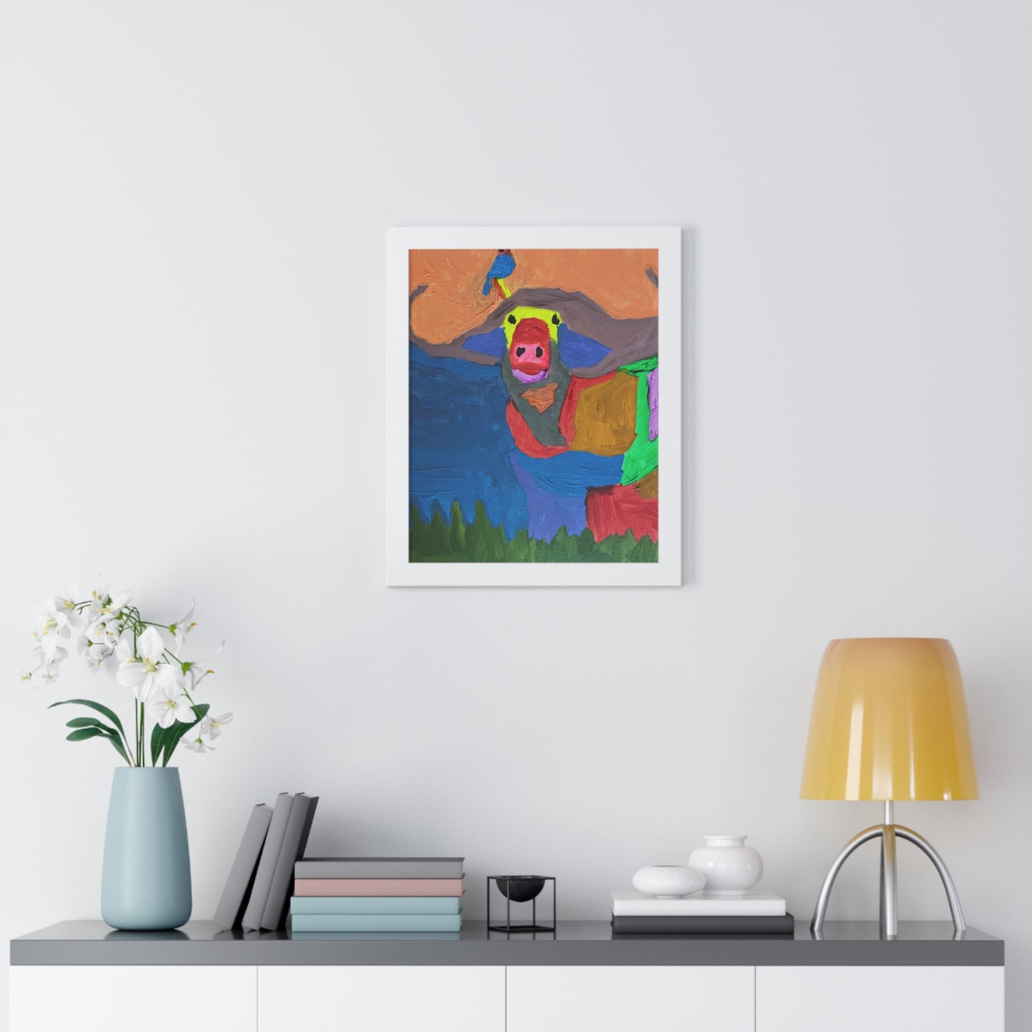 Framed Print - "Larry Longhorn"