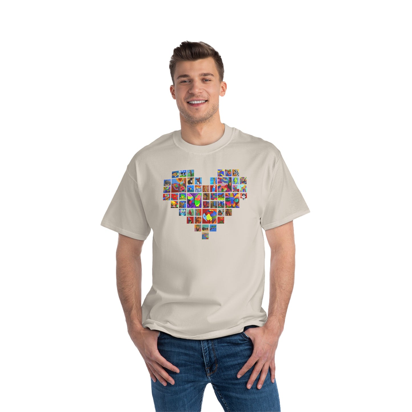 Men's Tee - heart collage