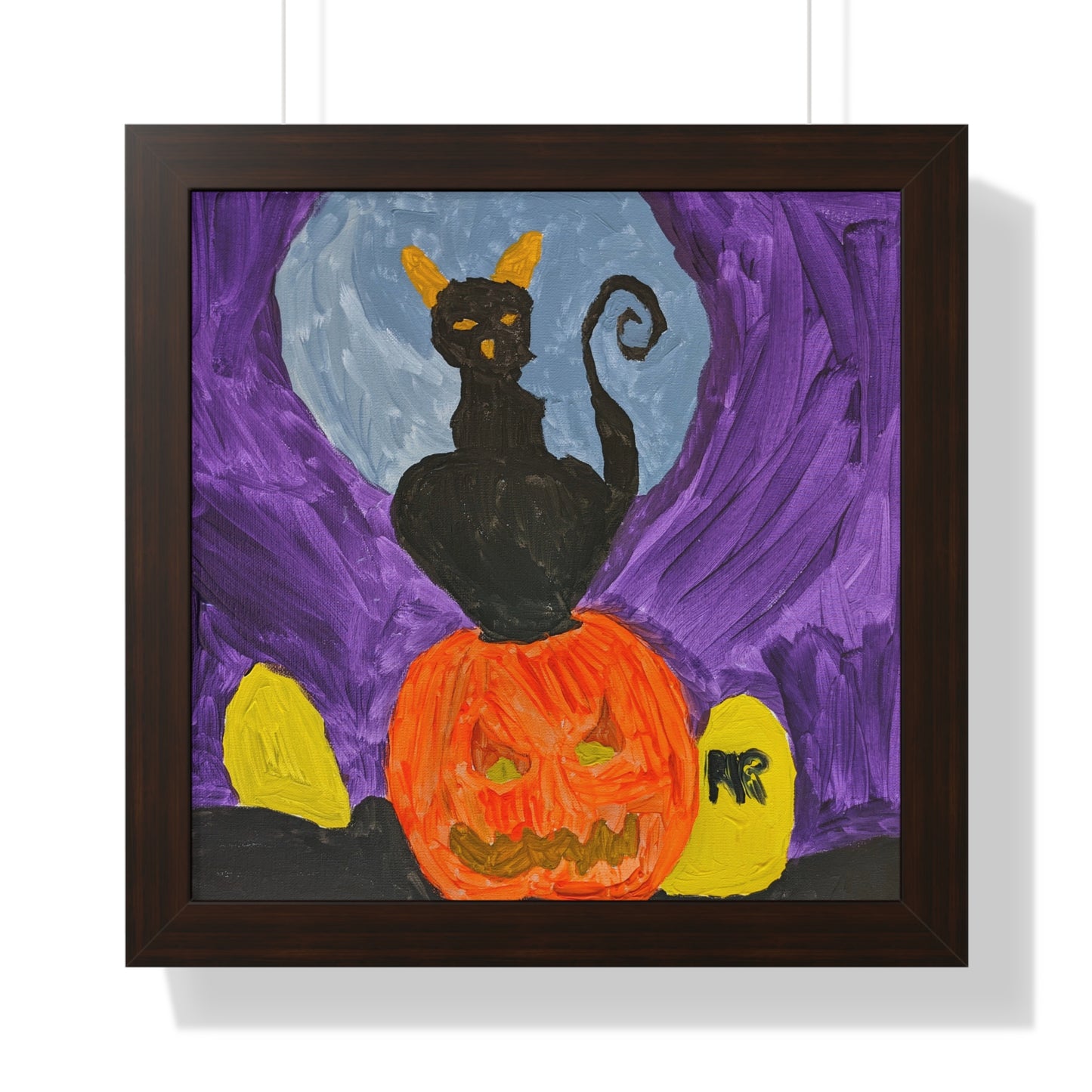 Framed Print - Halloween Cat