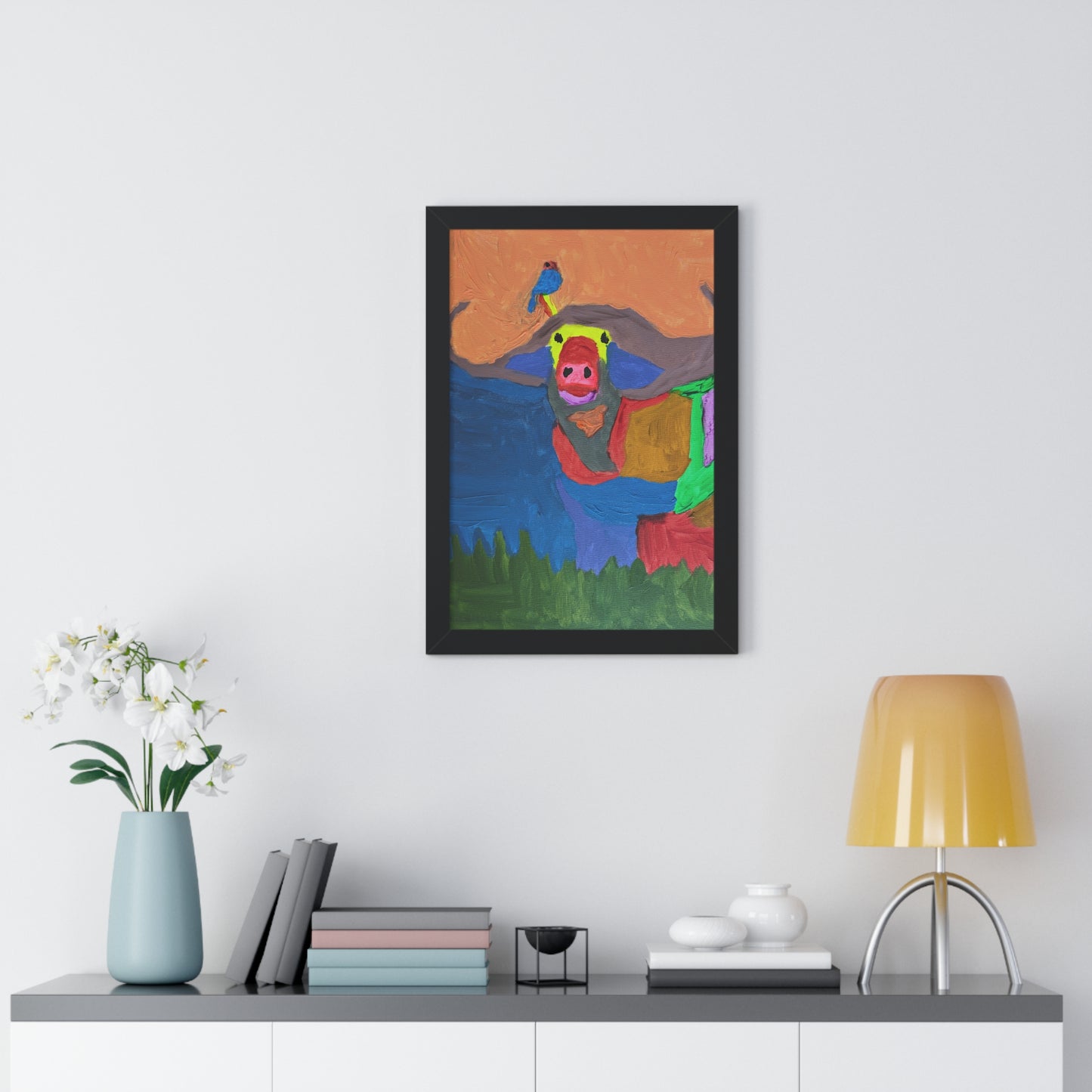 Framed Print - "Larry Longhorn"