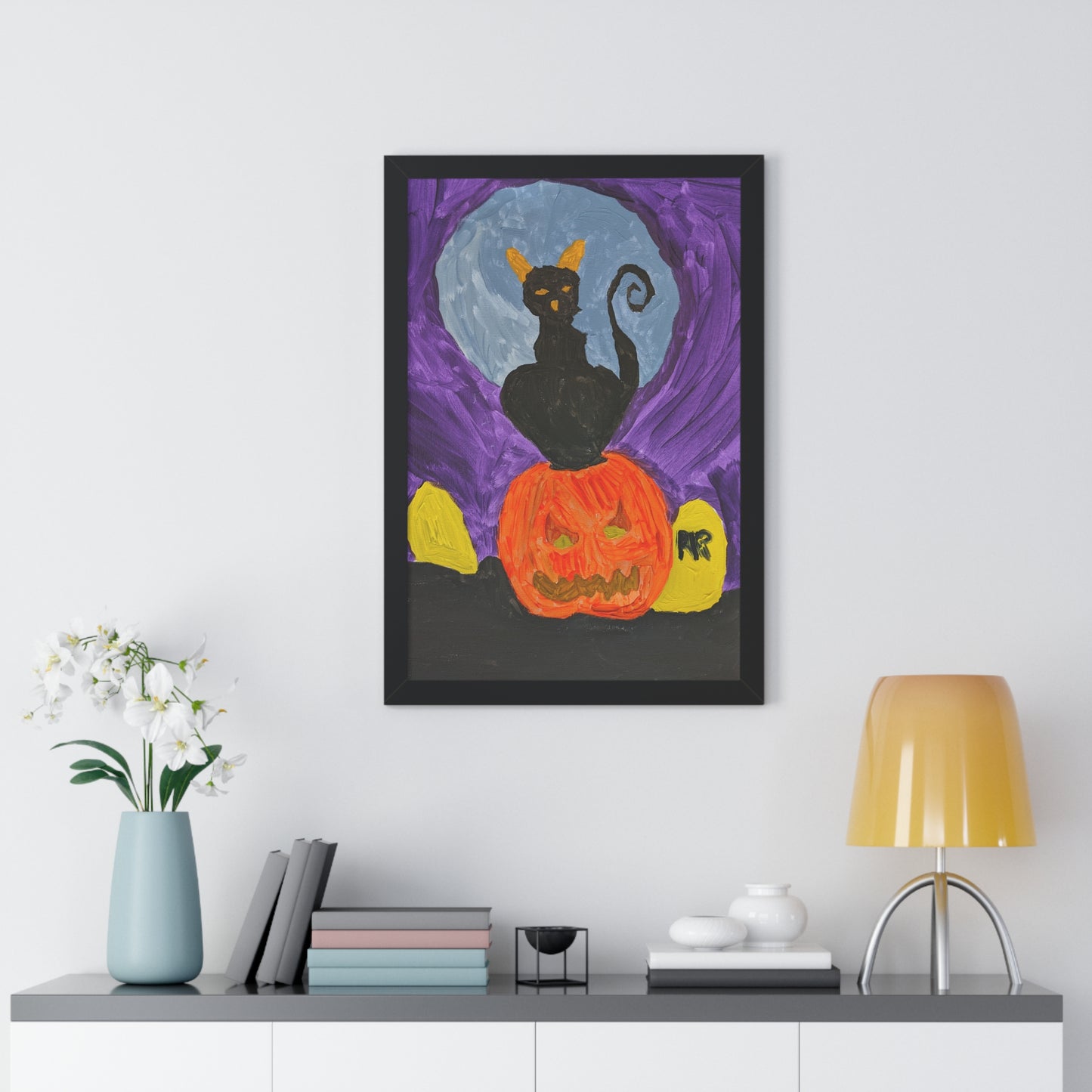 Framed Print - Halloween Cat