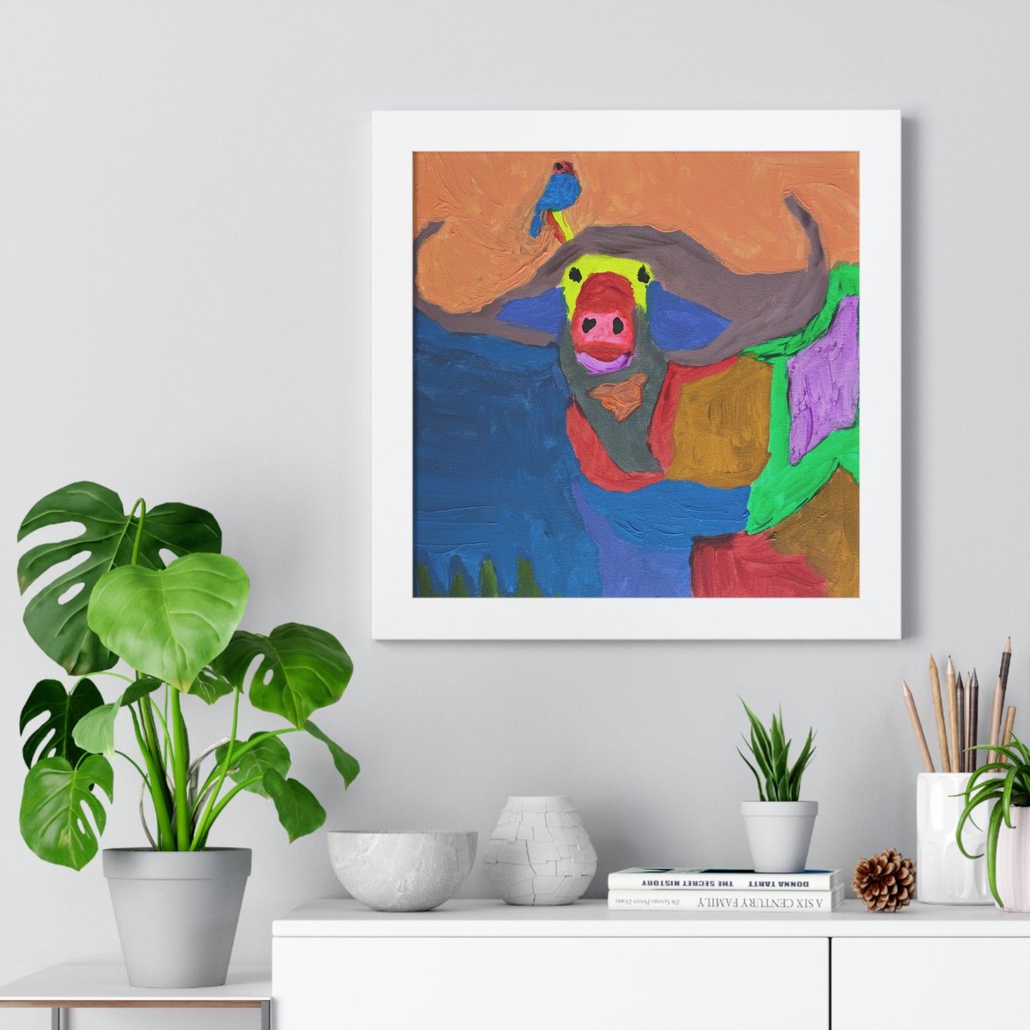 Framed Print - "Larry Longhorn"