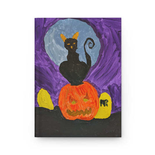 Hardcover Journal - "Halloween cat"