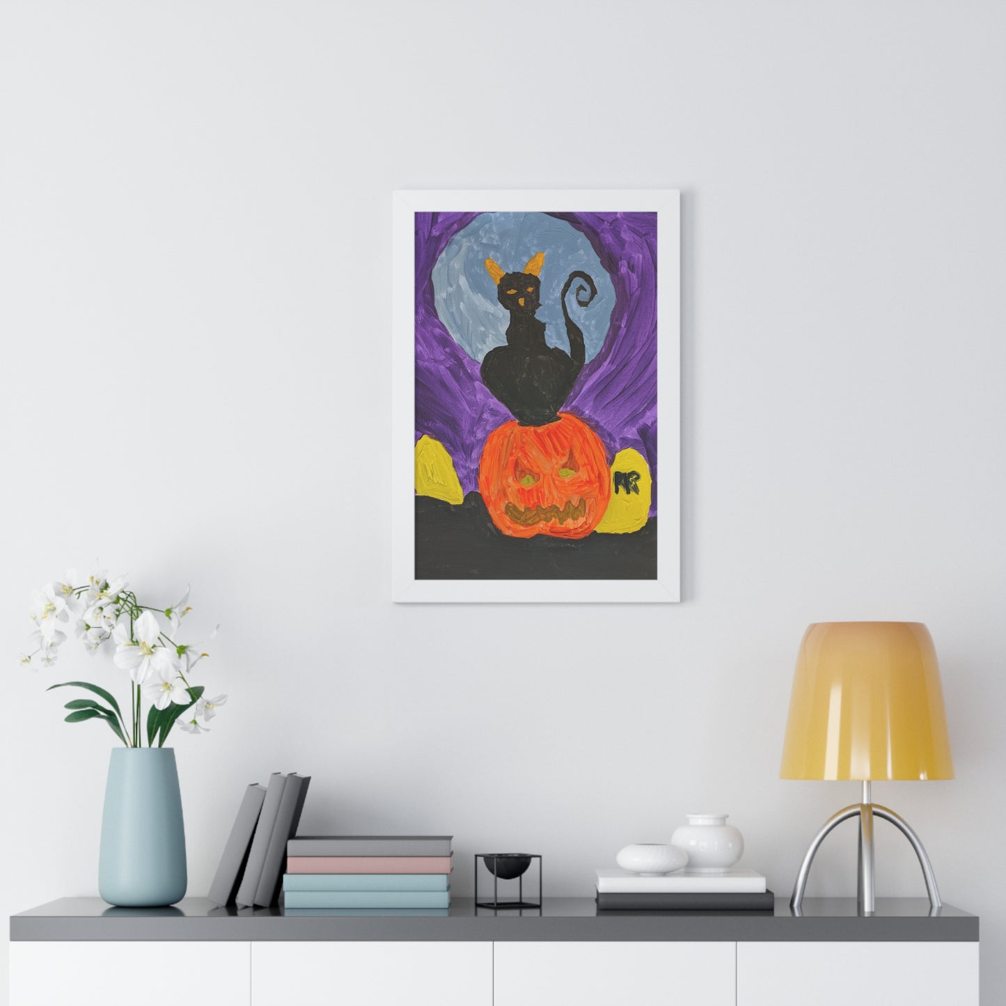 Framed Print - Halloween Cat