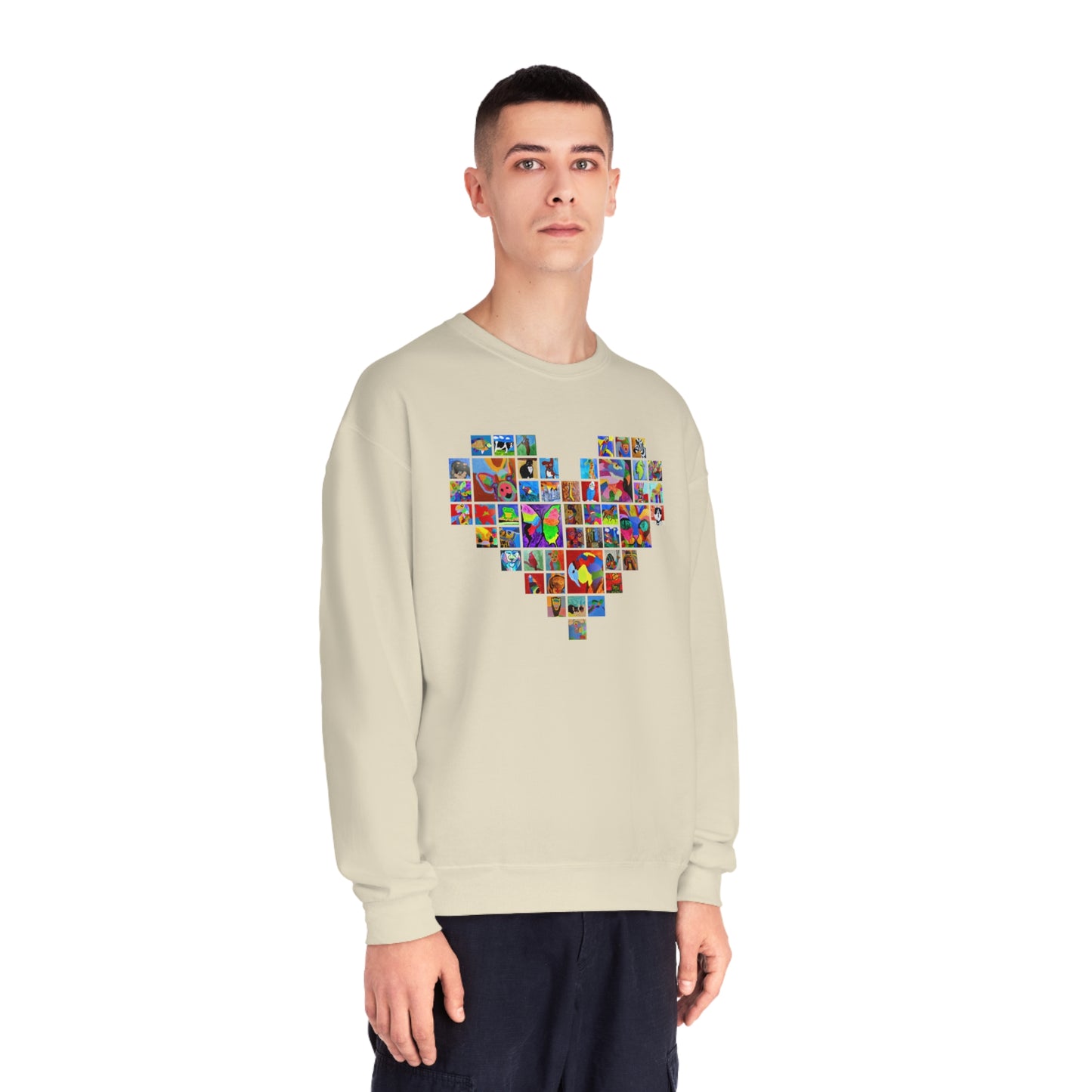 Crewneck Sweatshirt - "Mom's Heart" collage