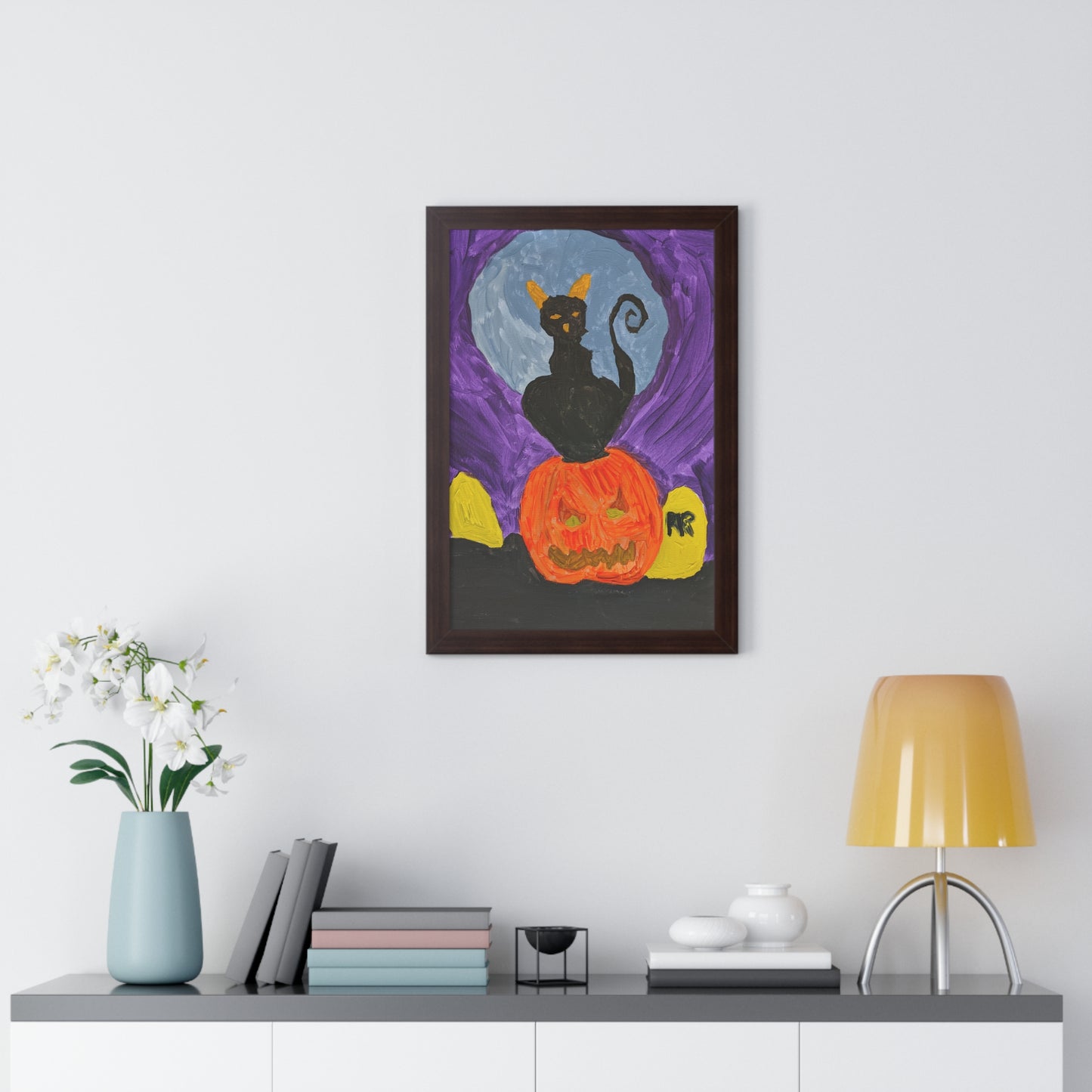 Framed Print - Halloween Cat