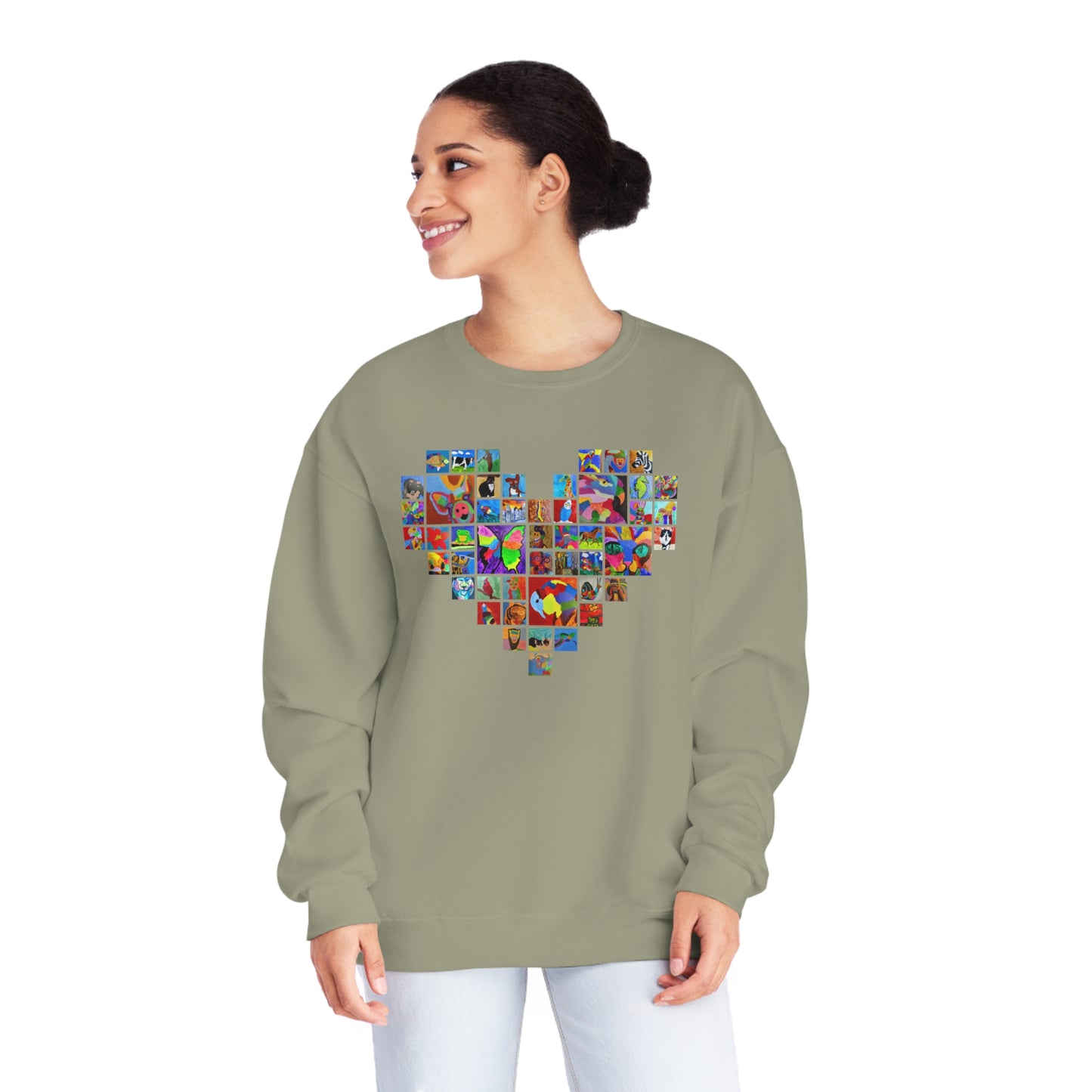 Crewneck Sweatshirt - "Mom's Heart" collage