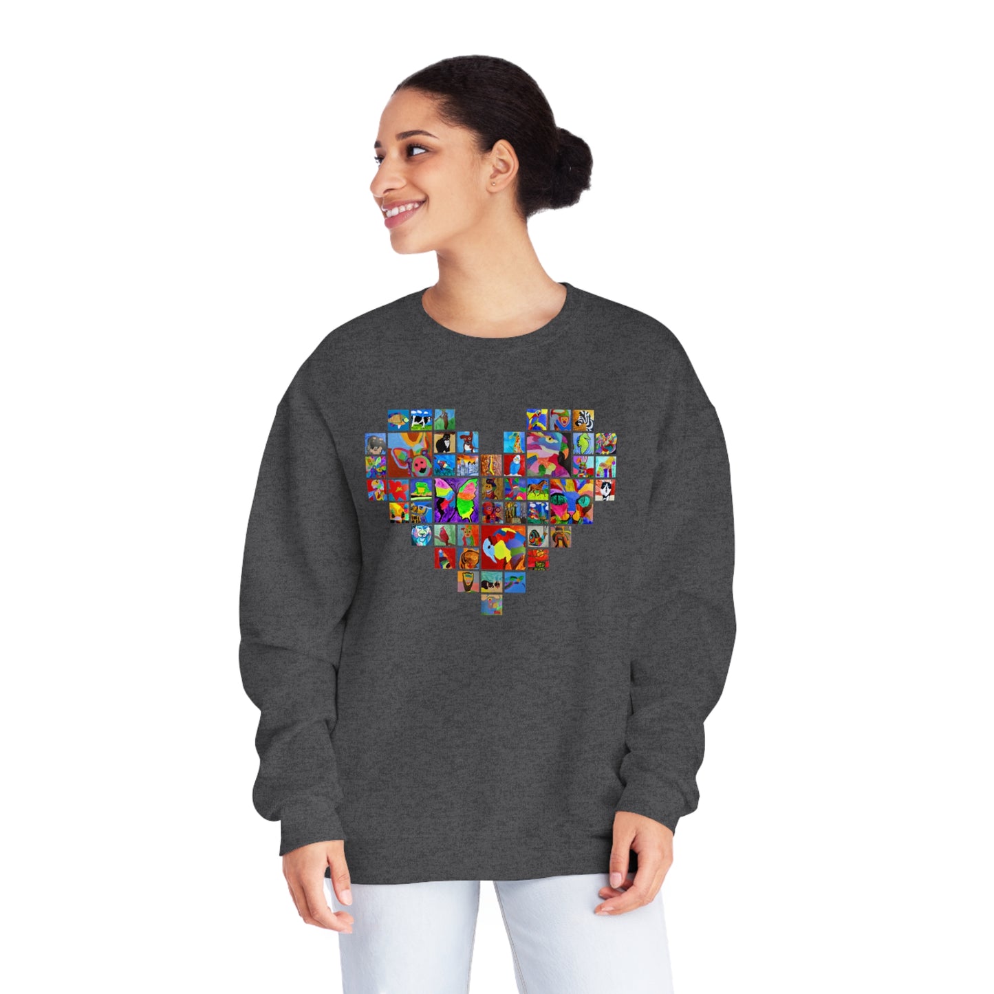 Crewneck Sweatshirt - "Mom's Heart" collage