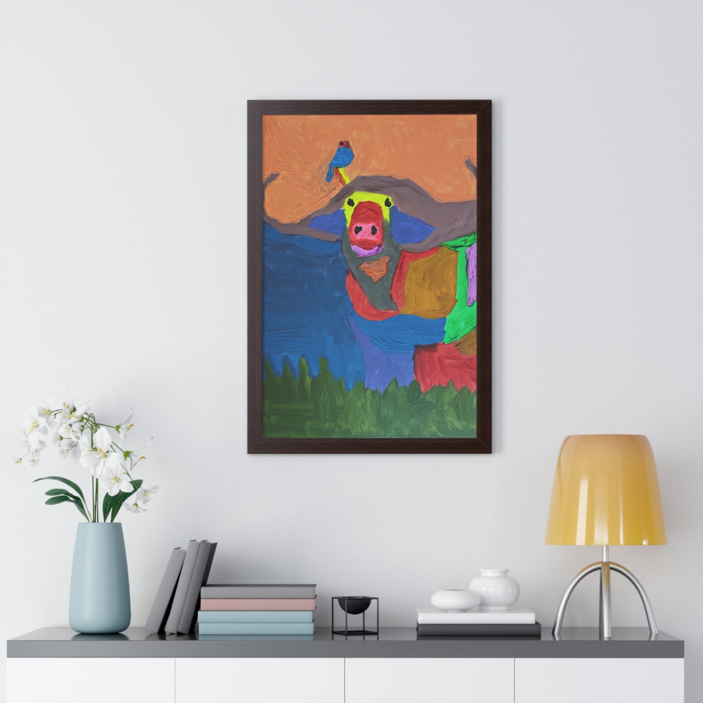 Framed Print - "Larry Longhorn"