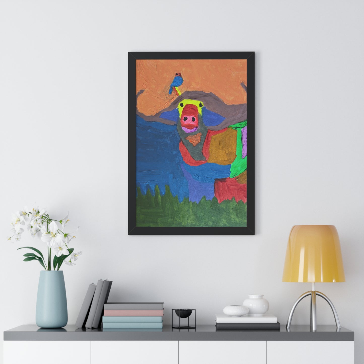 Framed Print - "Larry Longhorn"