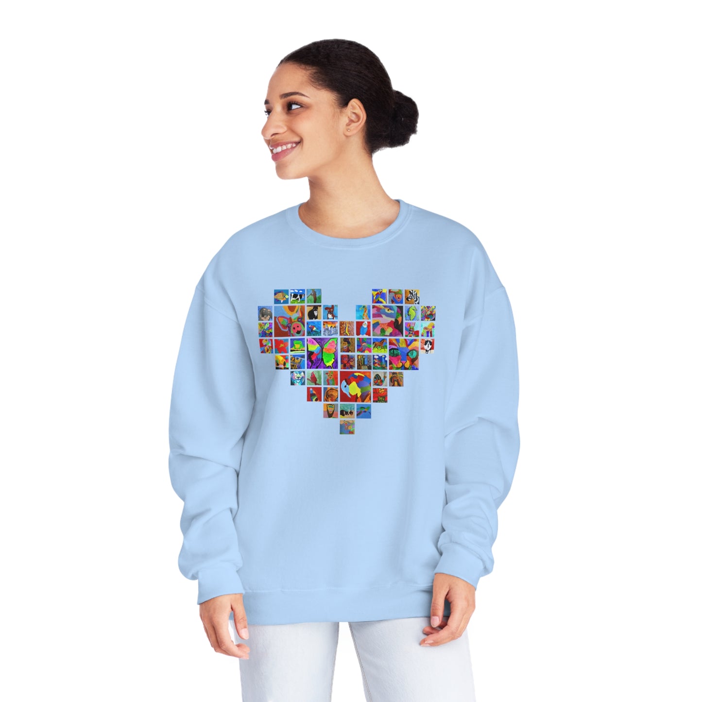 Crewneck Sweatshirt - "Mom's Heart" collage