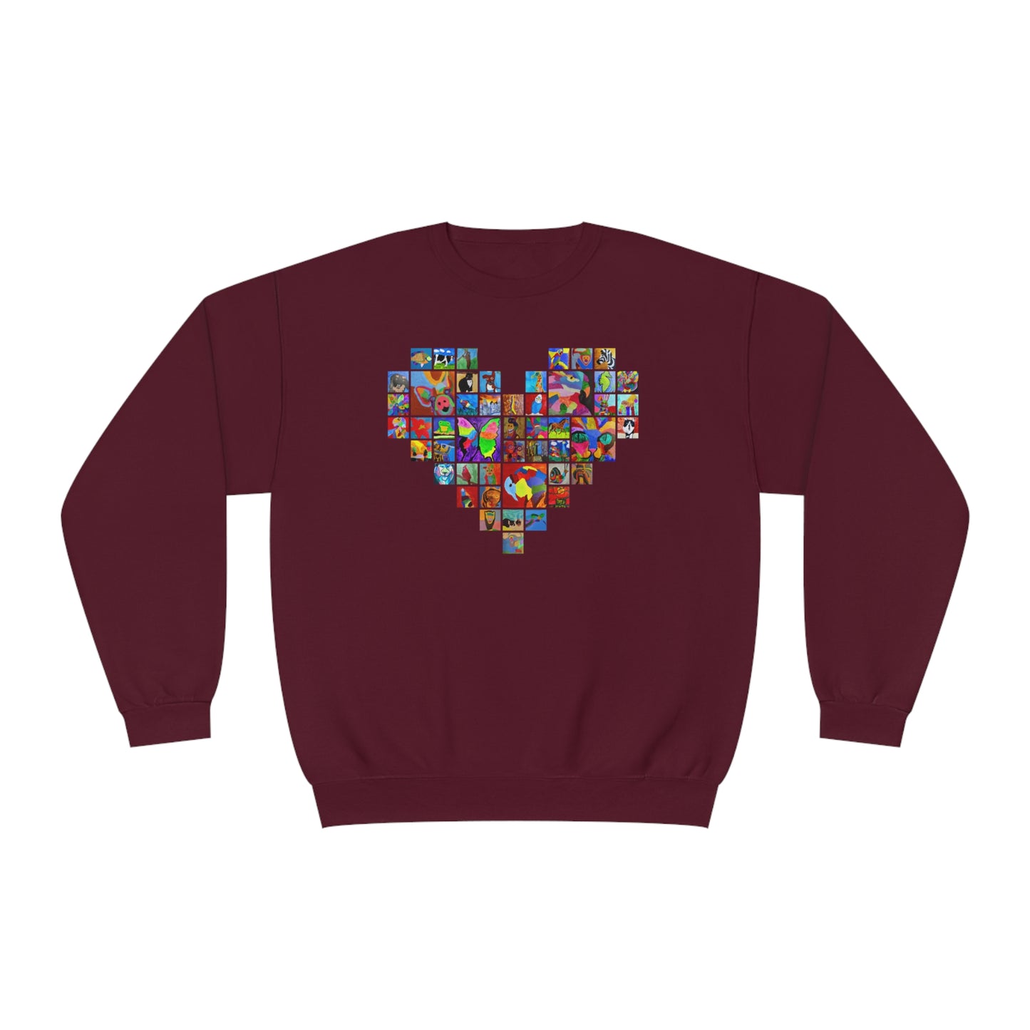 Crewneck Sweatshirt - "Mom's Heart" collage