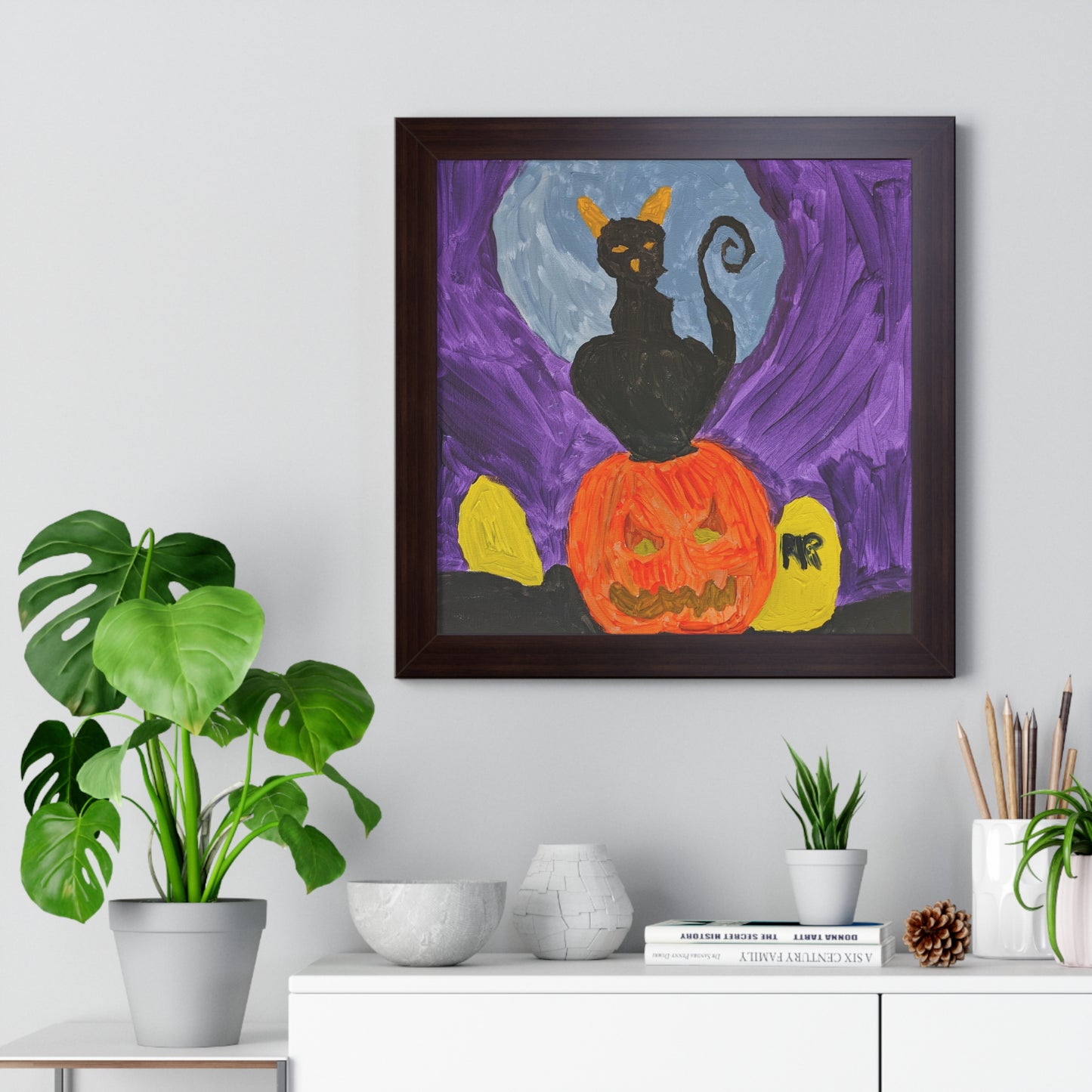 Framed Print - Halloween Cat