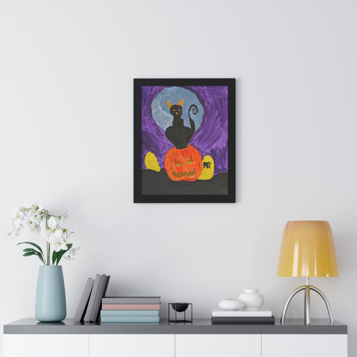 Framed Print - Halloween Cat