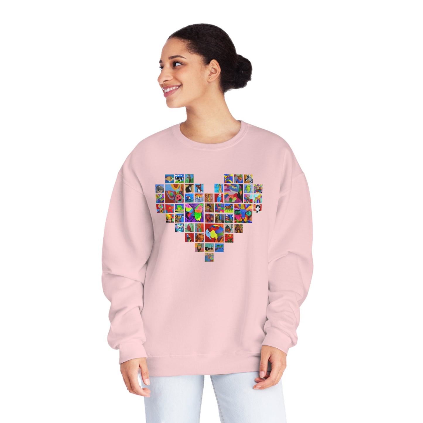 Crewneck Sweatshirt - "Mom's Heart" collage