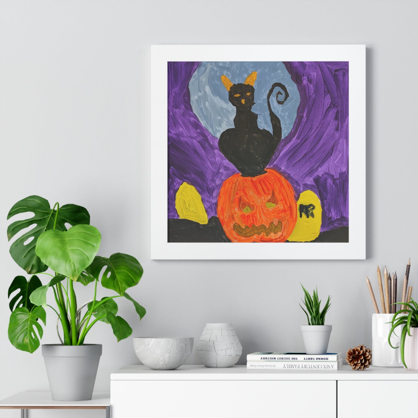 Framed Print - Halloween Cat