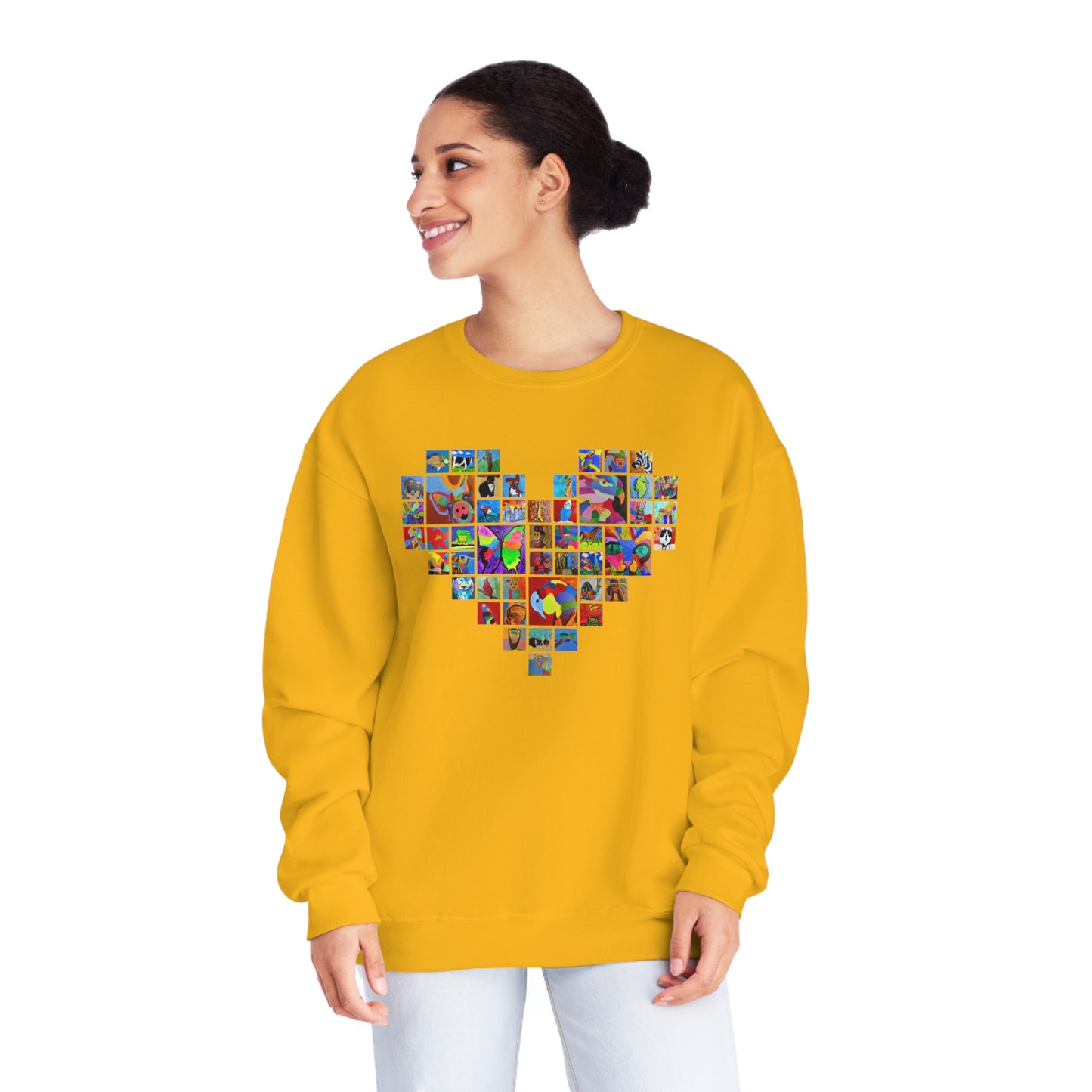 Crewneck Sweatshirt - "Mom's Heart" collage