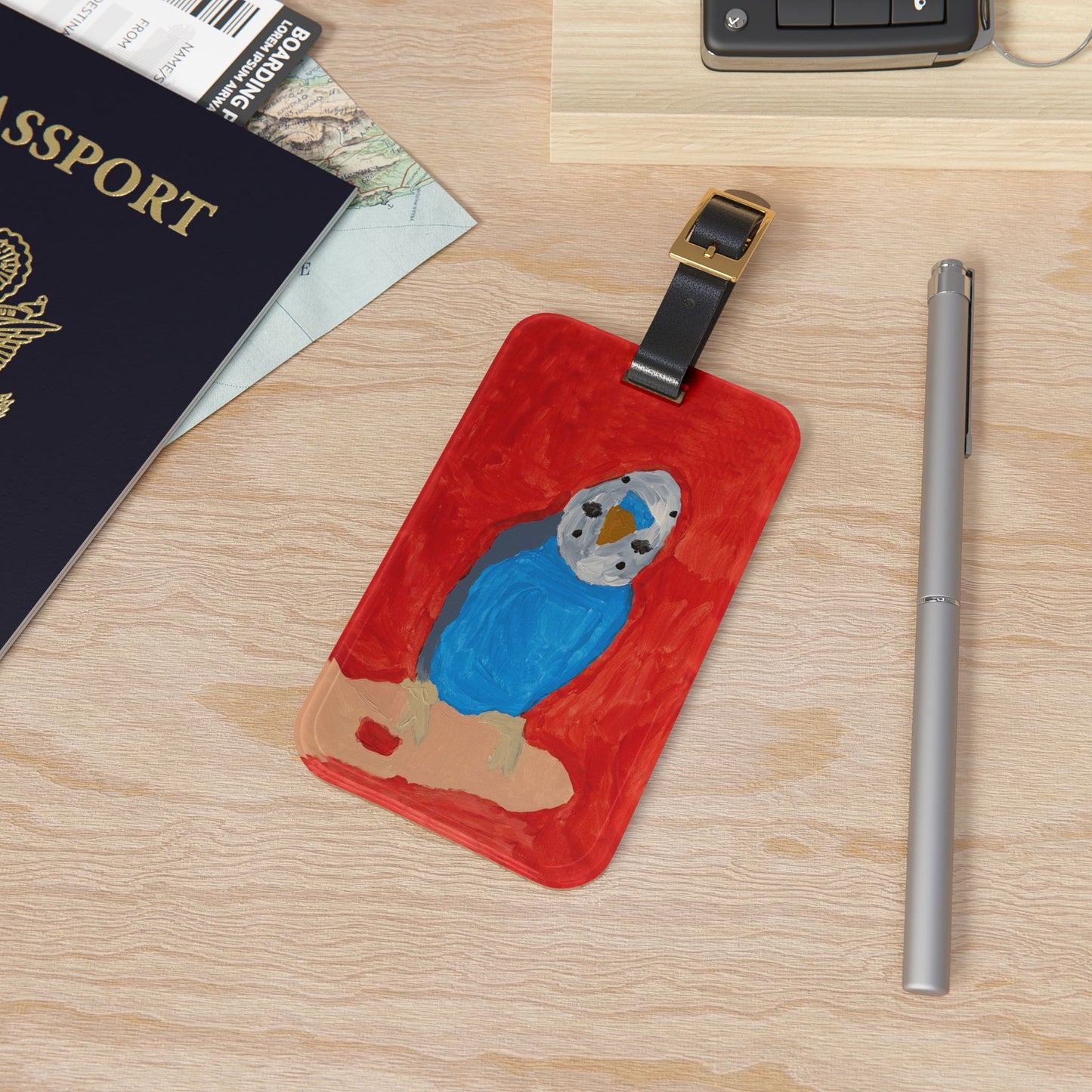 Luggage Tag - Autistic Artist Drew Whitaker Artwork from Dallas