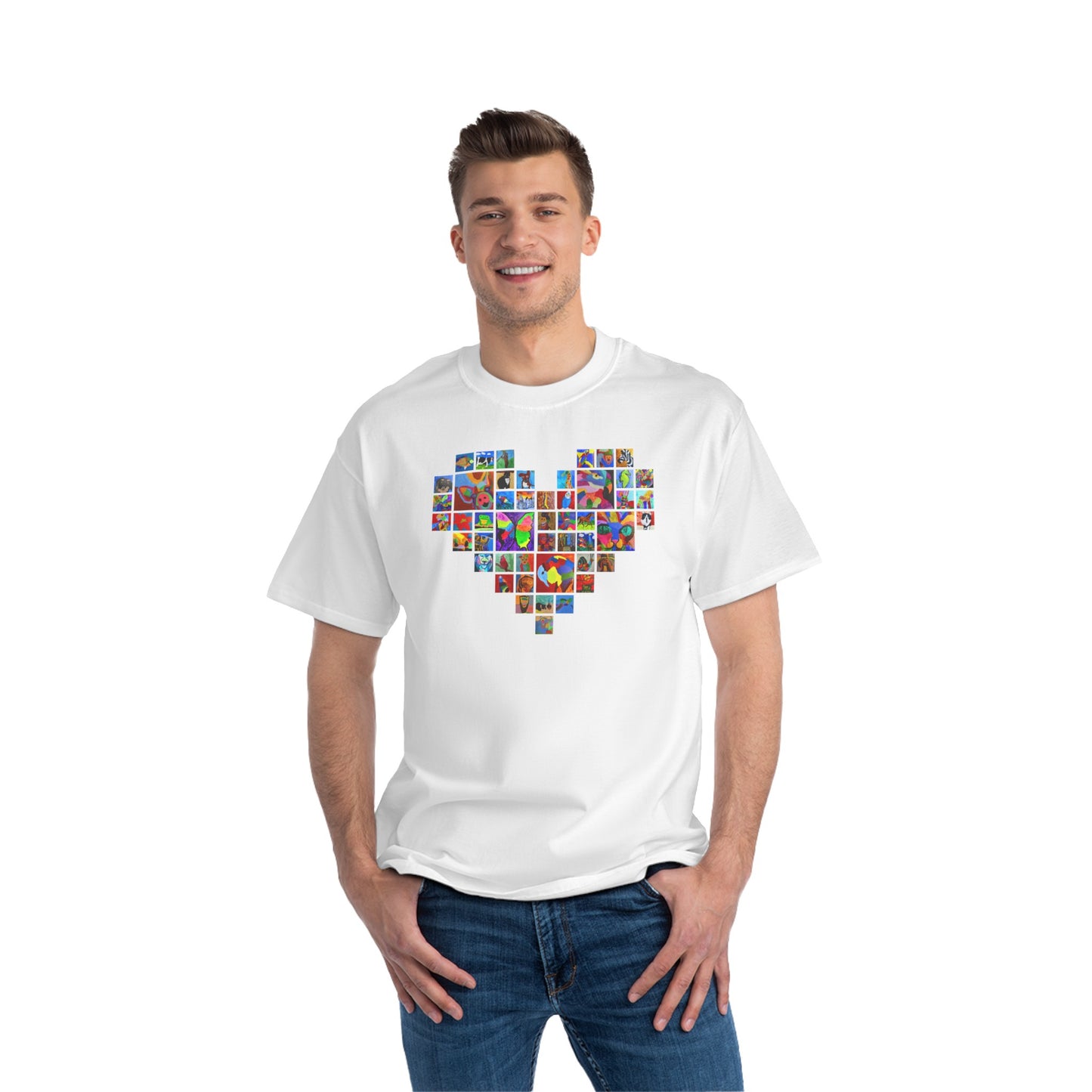 Men's Tee - heart collage