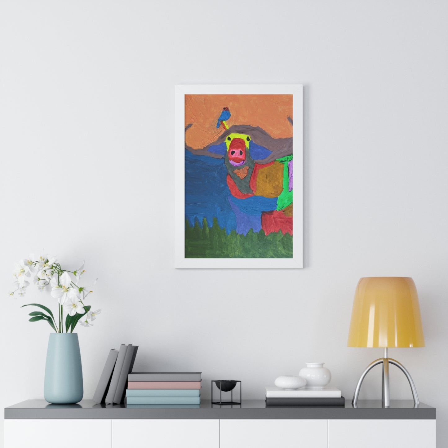 Framed Print - "Larry Longhorn"