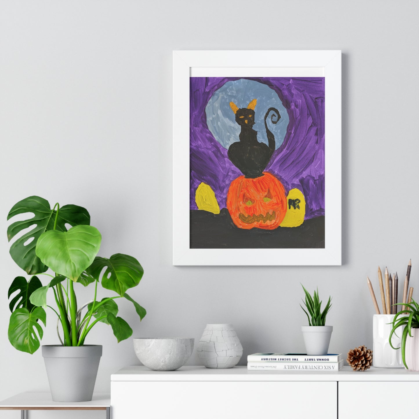 Framed Print - Halloween Cat