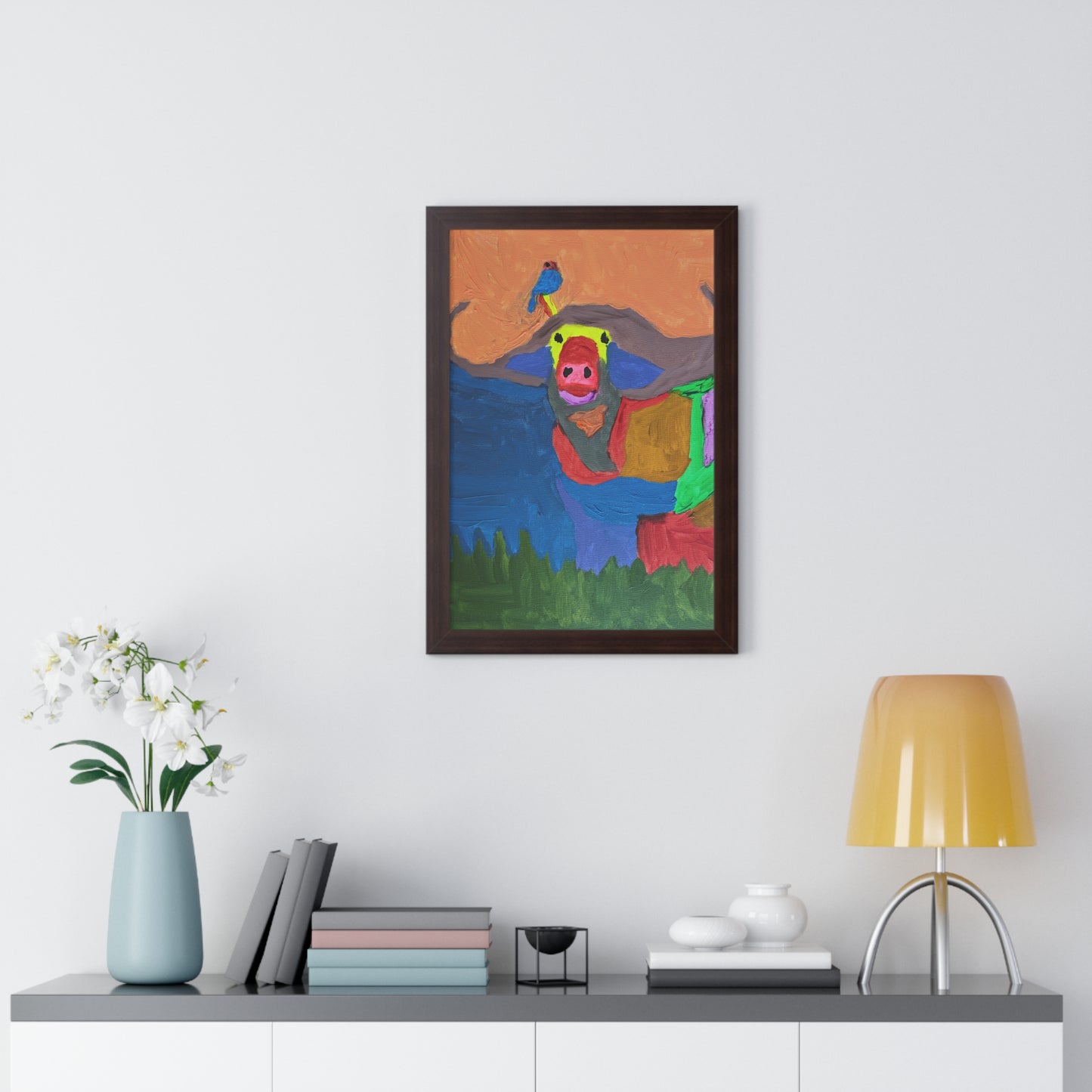 Framed Print - "Larry Longhorn"