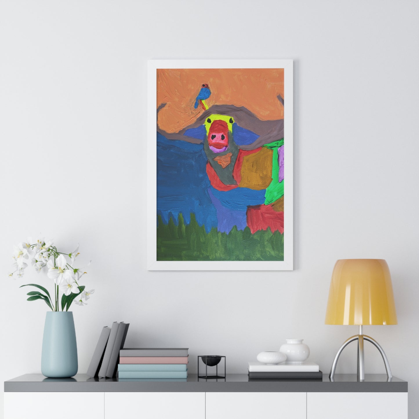 Framed Print - "Larry Longhorn"