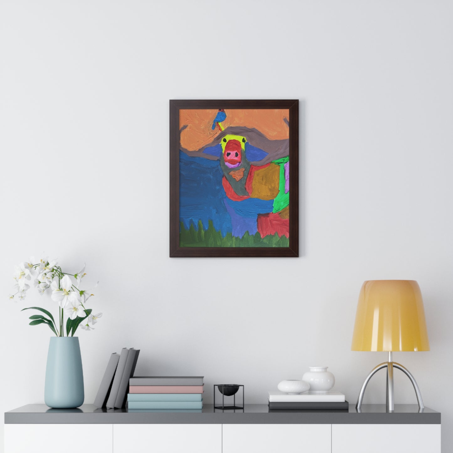 Framed Print - "Larry Longhorn"