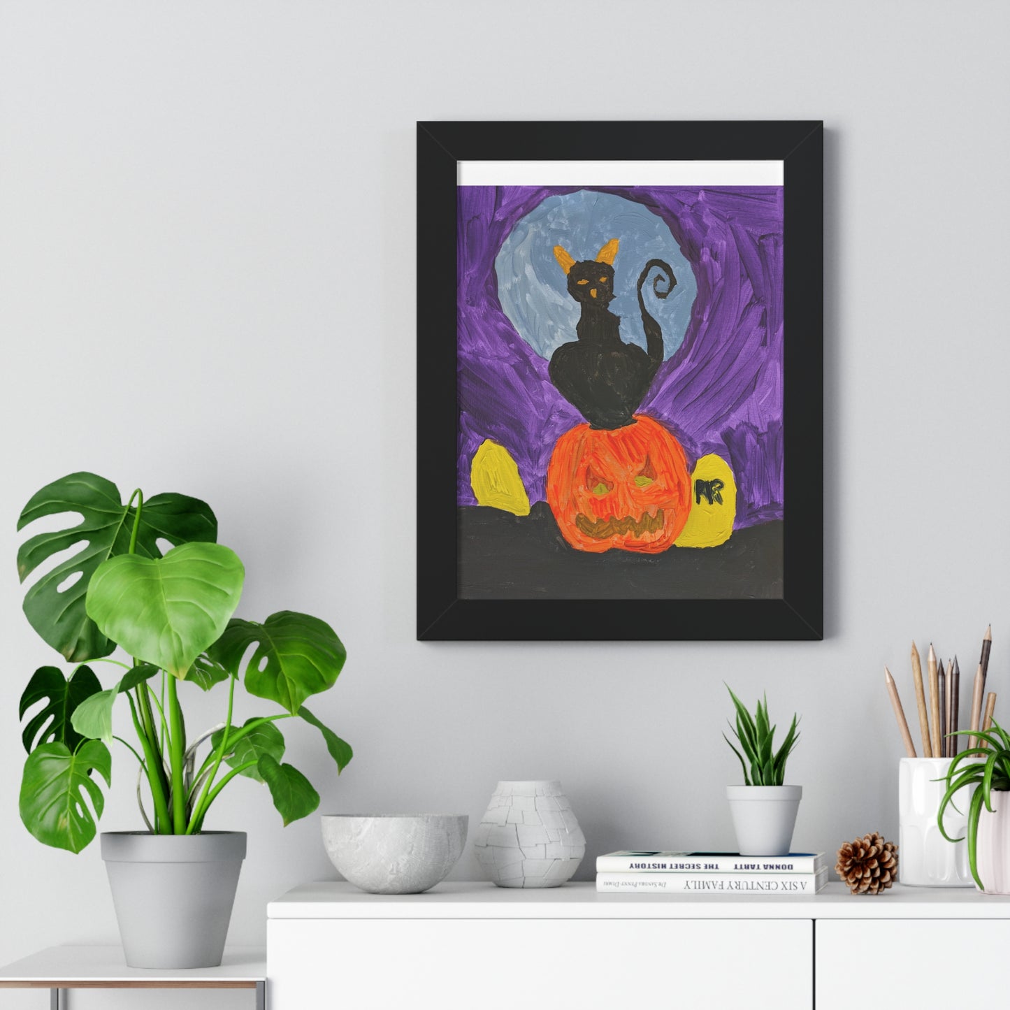 Framed Print - Halloween Cat