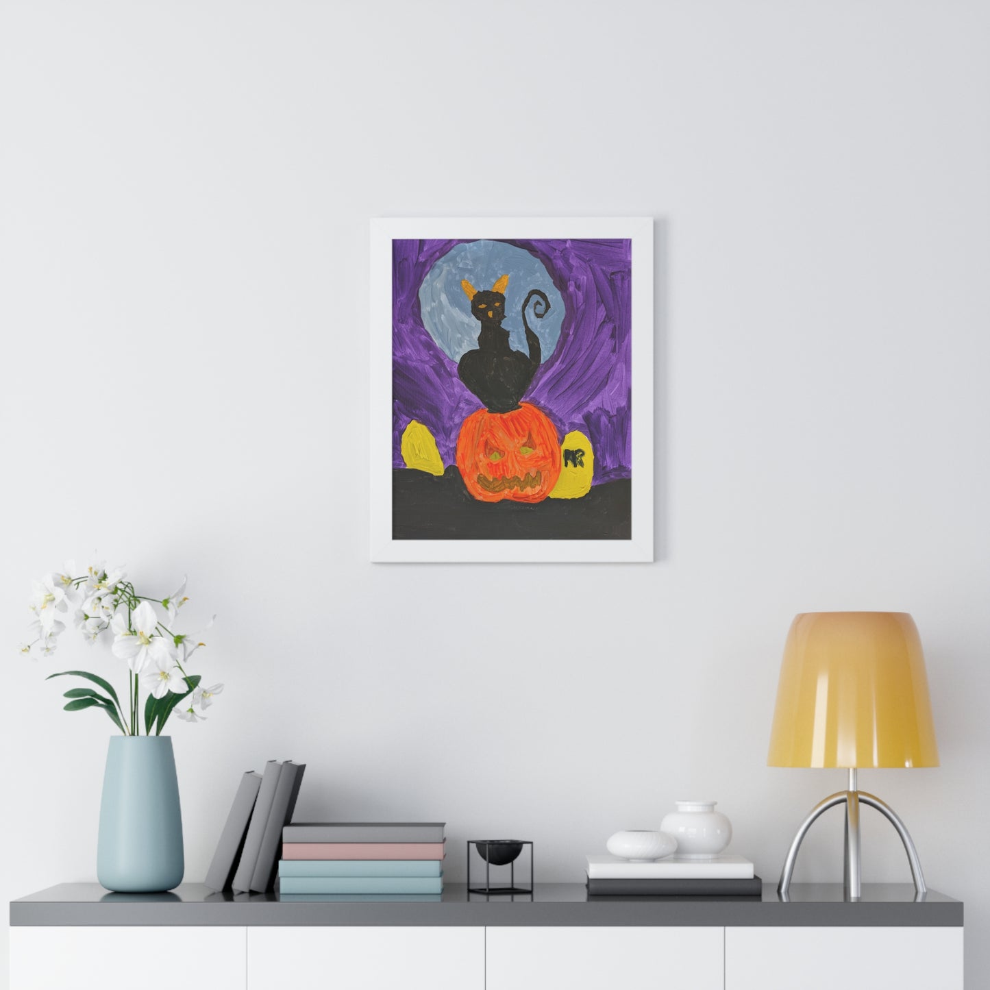 Framed Print - Halloween Cat