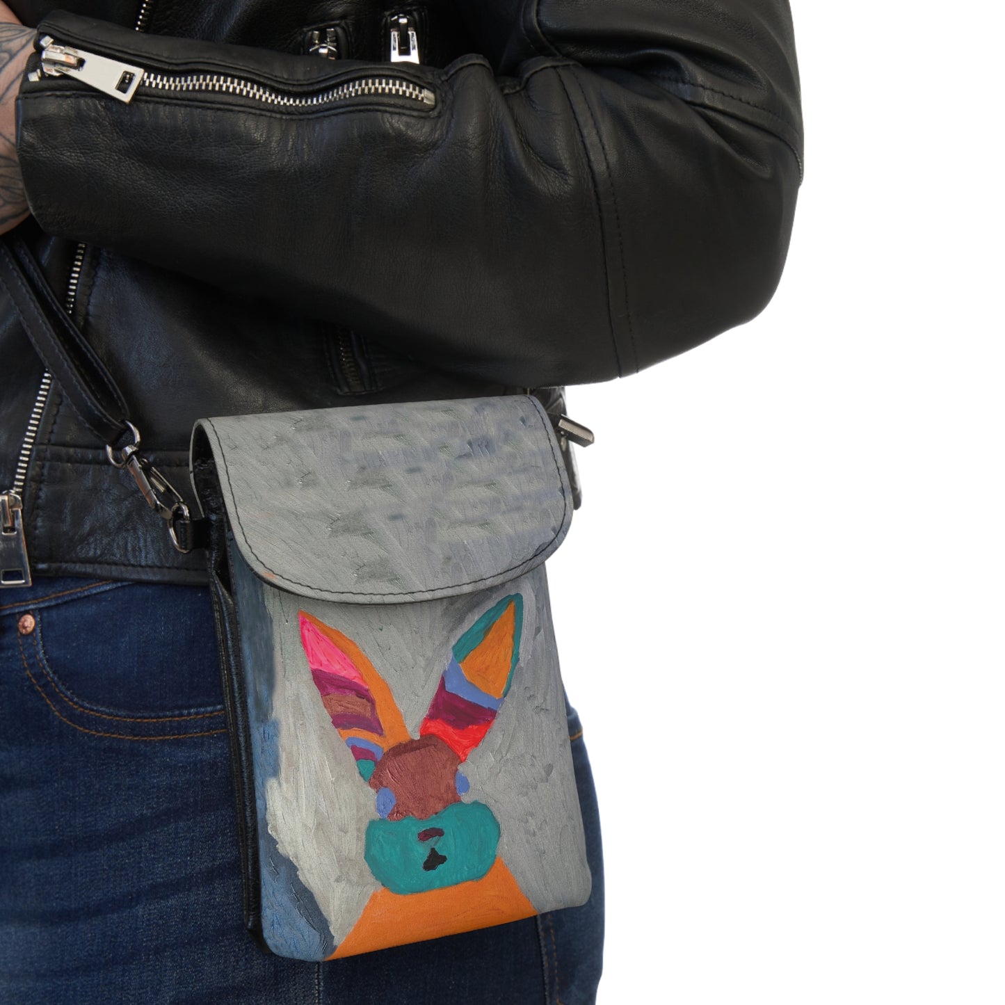 Small Cell Phone Wallet - "Bonnie Bunnie"