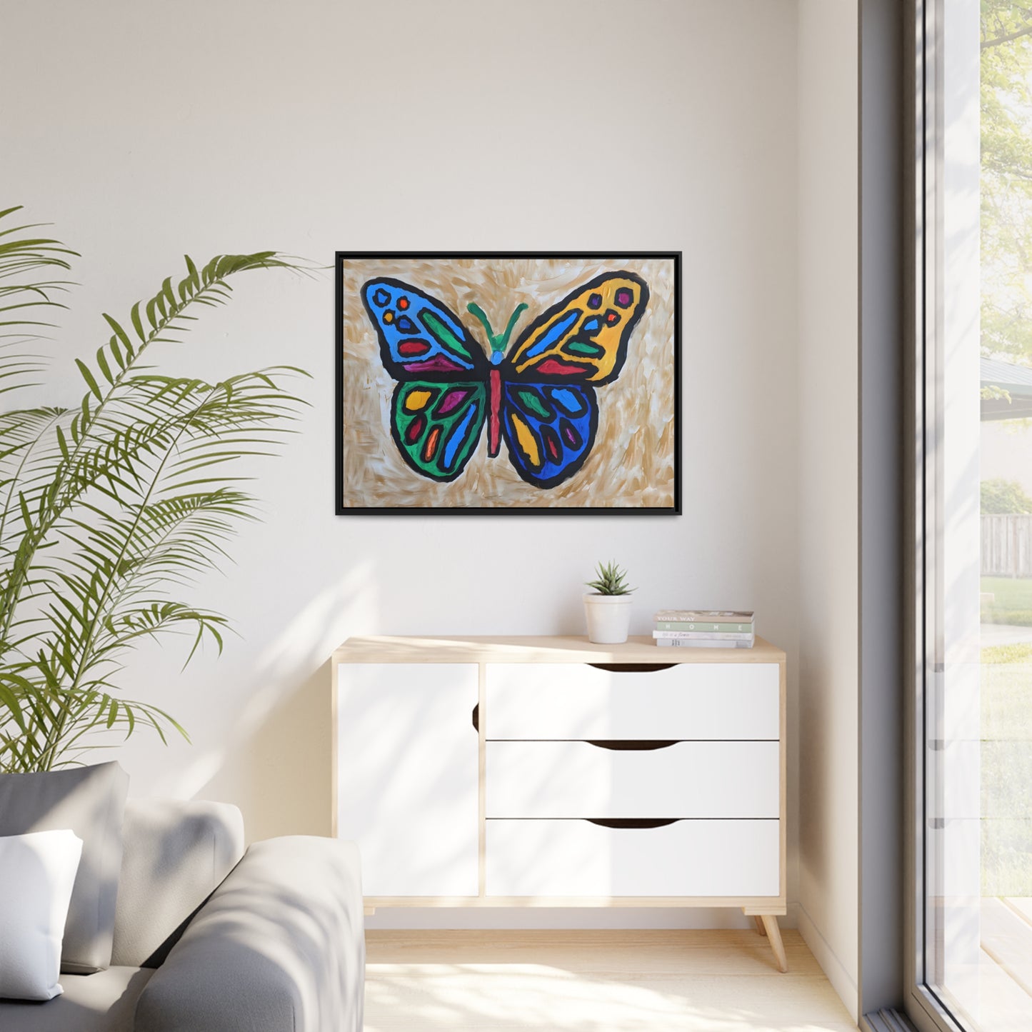 Matte Canvas, Black Frame - "Softly Soaring"