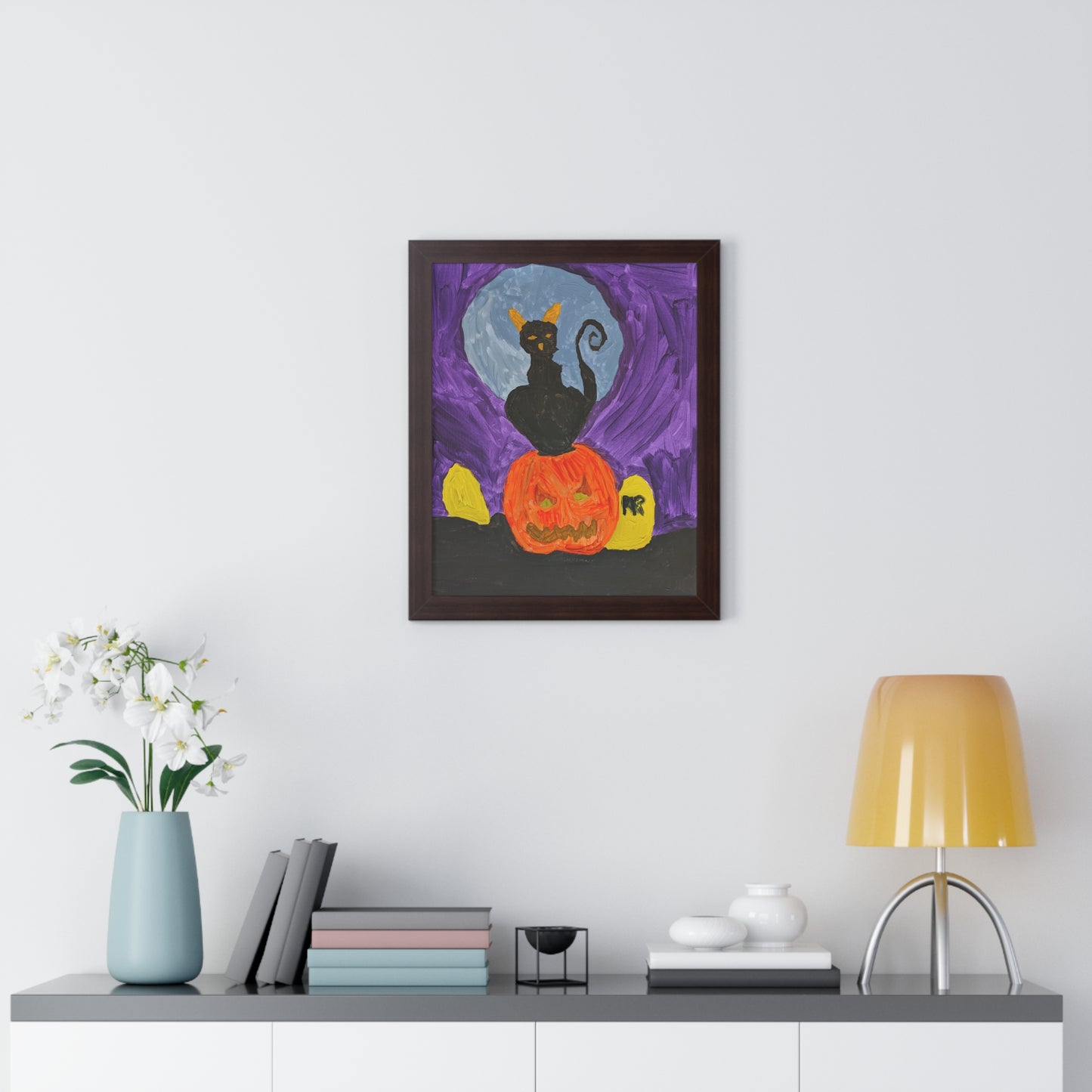 Framed Print - Halloween Cat