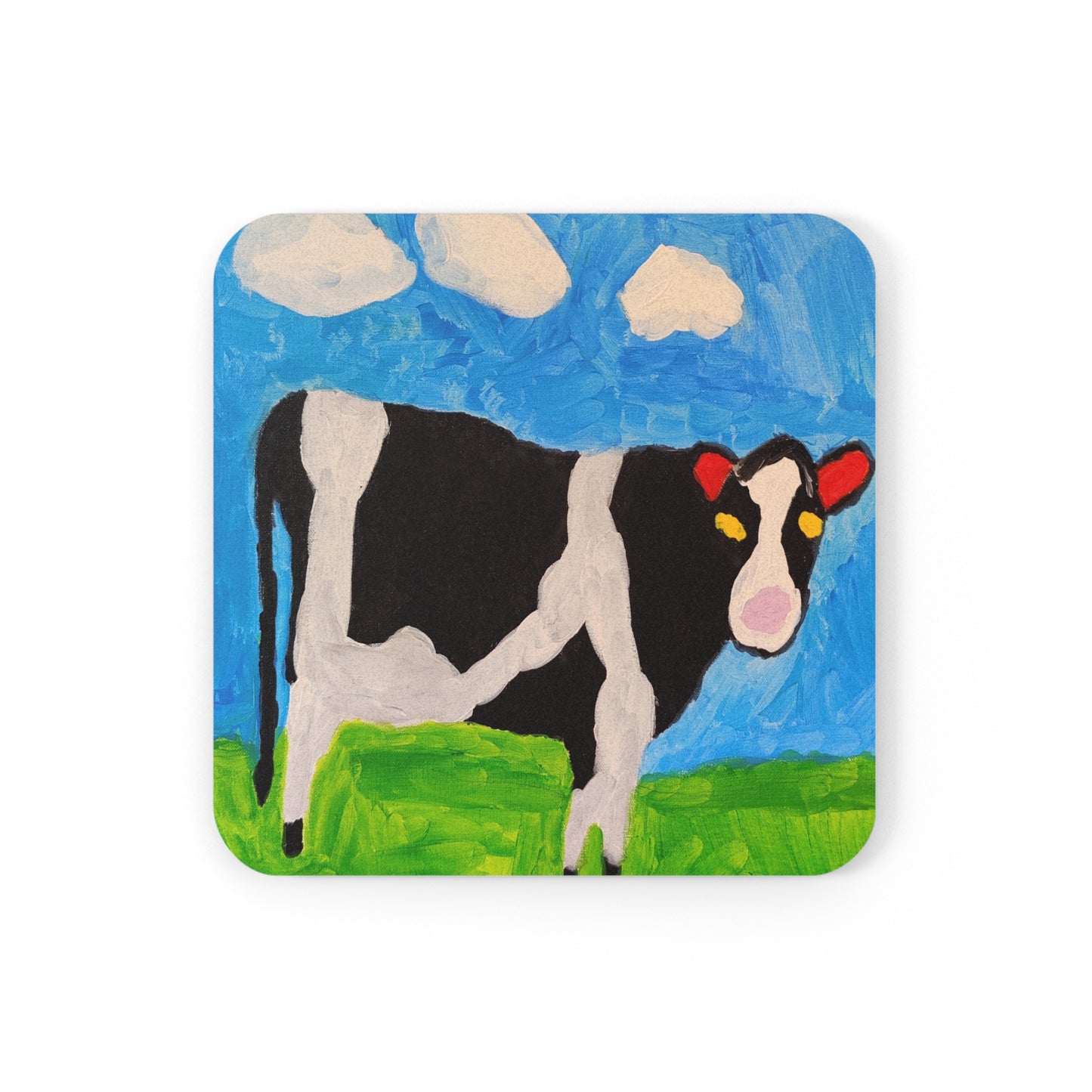 Coaster Art - "Cow in the Pasture"