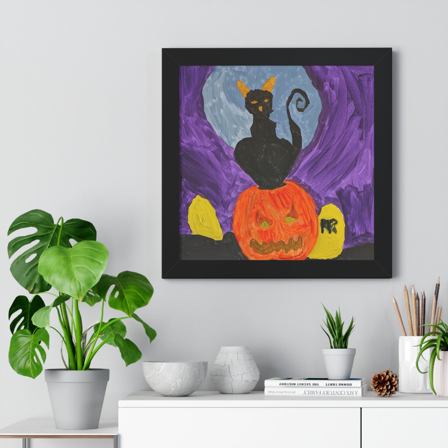 Framed Print - Halloween Cat