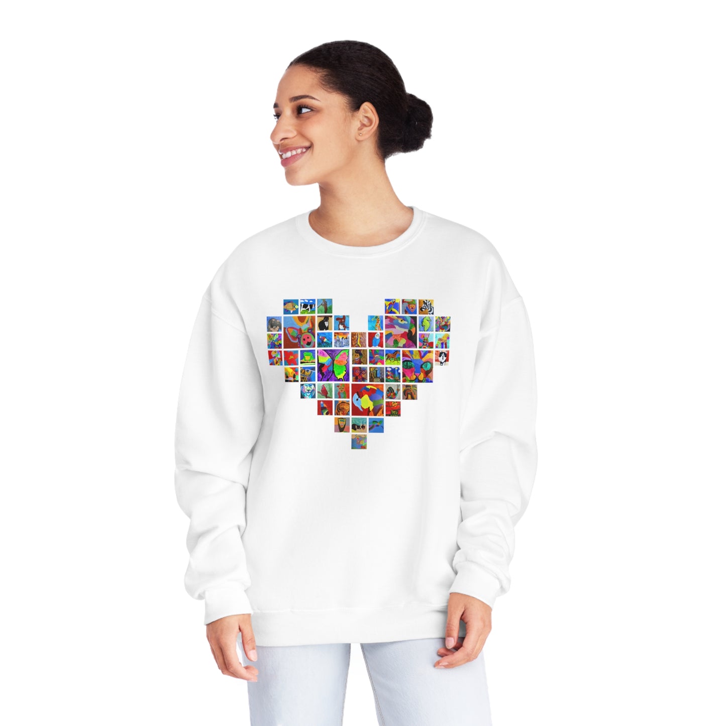 Crewneck Sweatshirt - "Mom's Heart" collage