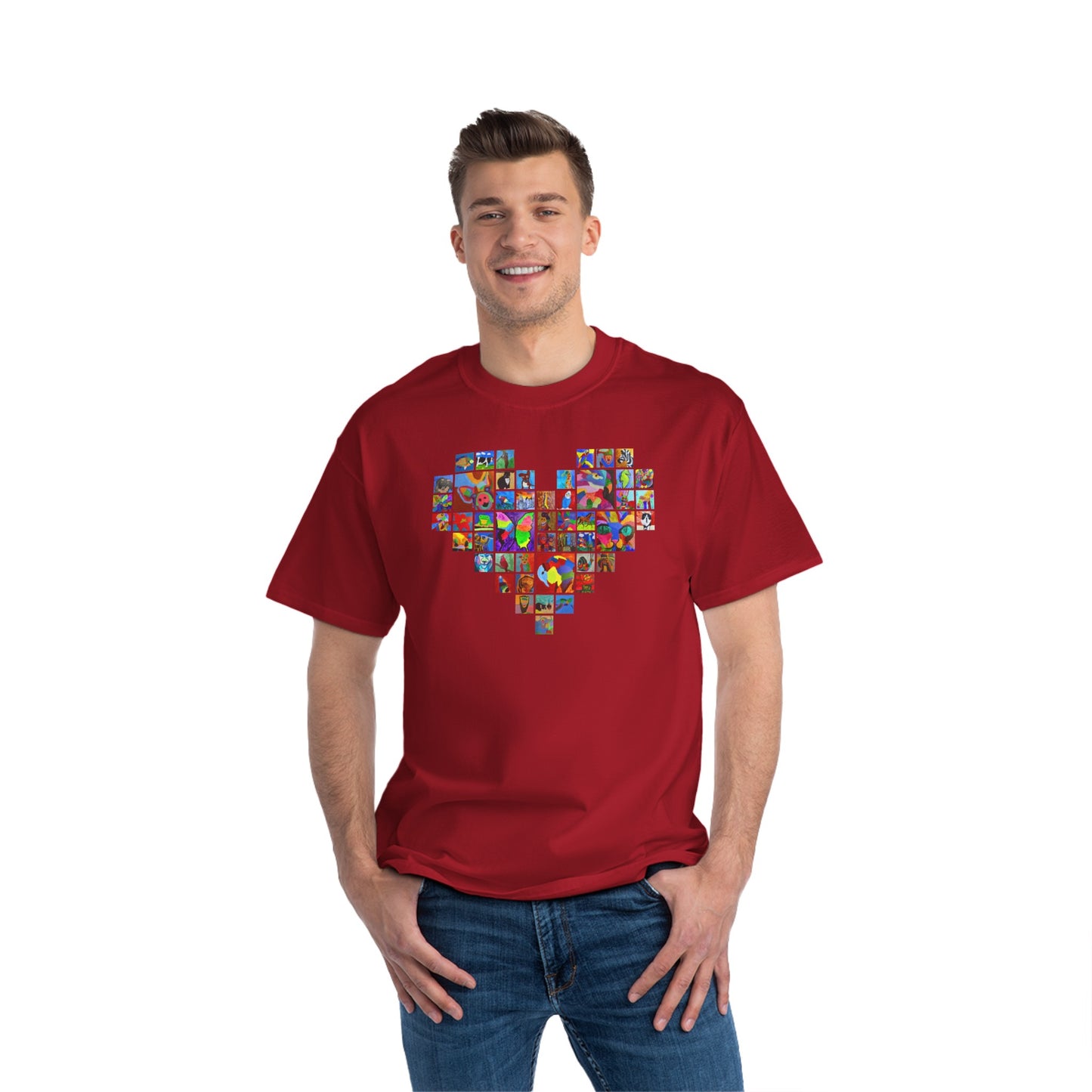 Men's Tee - heart collage