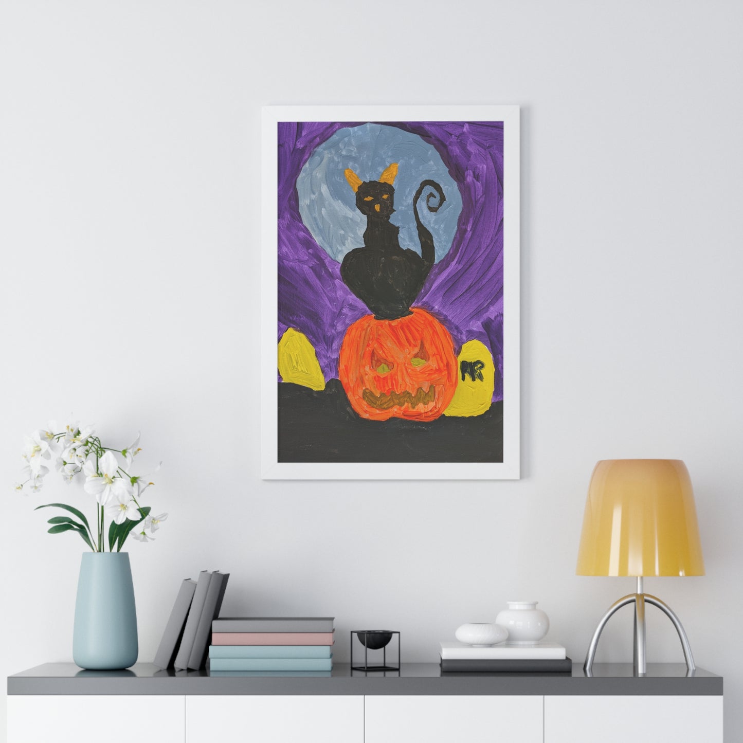 Framed Print - Halloween Cat